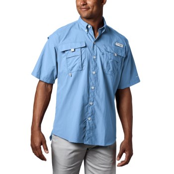 Columbia Overhemd Heren, PFG Bahama II Short Sleeve Blauw, 80XVWUPFI